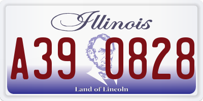 IL license plate A390828