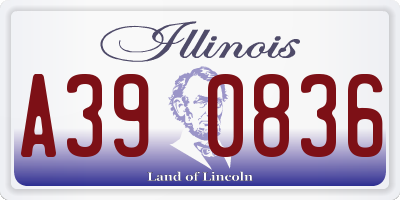 IL license plate A390836