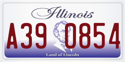 IL license plate A390854