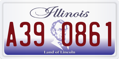 IL license plate A390861