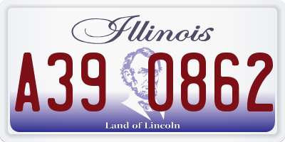 IL license plate A390862