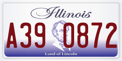 IL license plate A390872