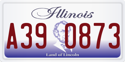 IL license plate A390873