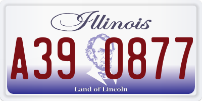 IL license plate A390877