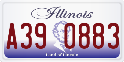 IL license plate A390883