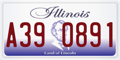 IL license plate A390891