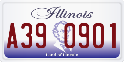 IL license plate A390901