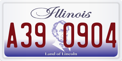 IL license plate A390904