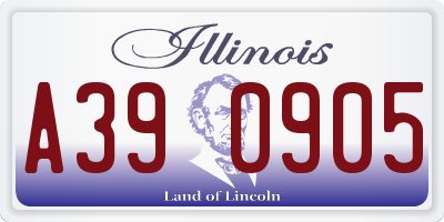 IL license plate A390905
