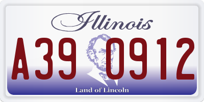 IL license plate A390912