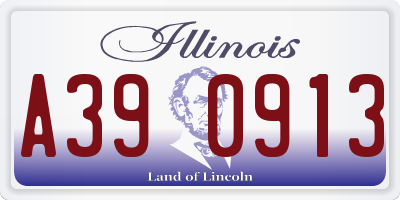 IL license plate A390913