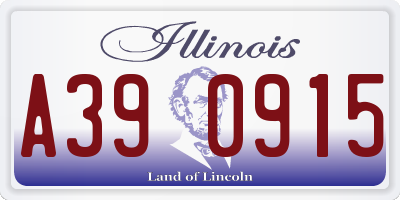 IL license plate A390915