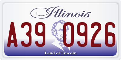 IL license plate A390926