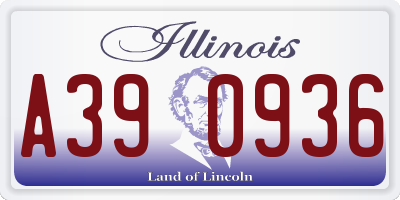 IL license plate A390936