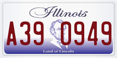 IL license plate A390949