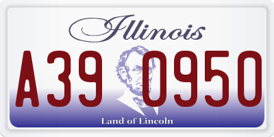 IL license plate A390950