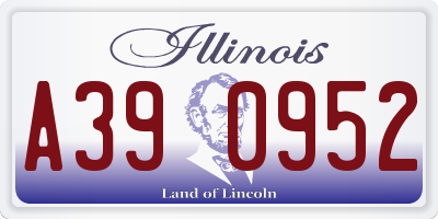 IL license plate A390952