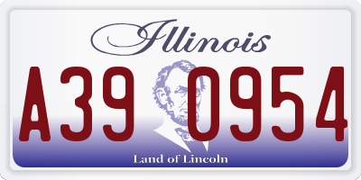 IL license plate A390954