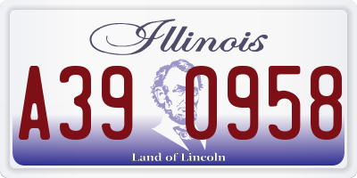 IL license plate A390958