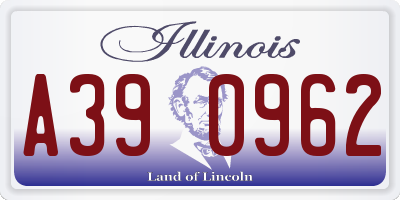 IL license plate A390962