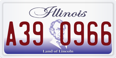 IL license plate A390966