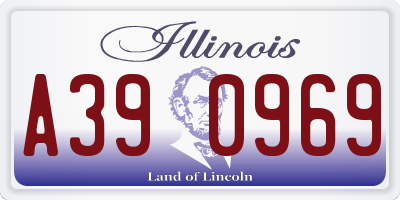 IL license plate A390969