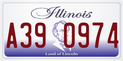 IL license plate A390974