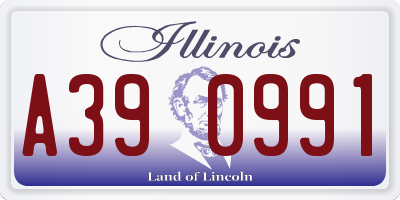IL license plate A390991