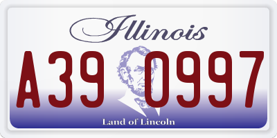IL license plate A390997