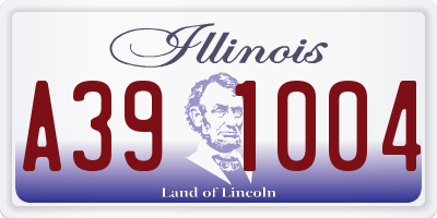 IL license plate A391004