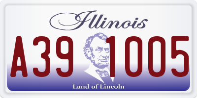 IL license plate A391005