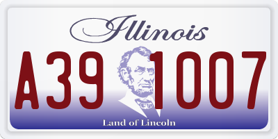 IL license plate A391007
