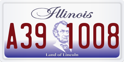 IL license plate A391008