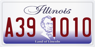 IL license plate A391010