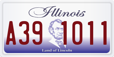 IL license plate A391011