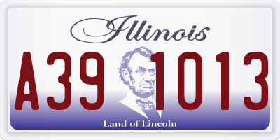 IL license plate A391013