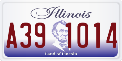 IL license plate A391014