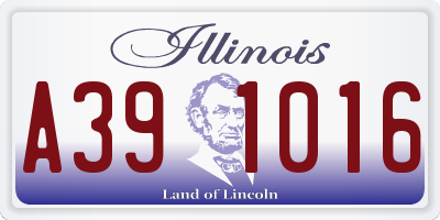 IL license plate A391016
