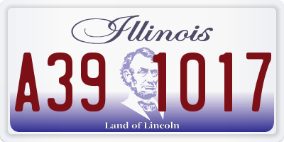 IL license plate A391017
