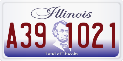 IL license plate A391021