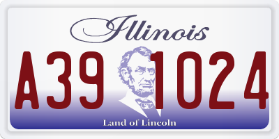 IL license plate A391024