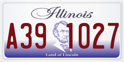 IL license plate A391027