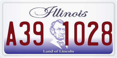 IL license plate A391028
