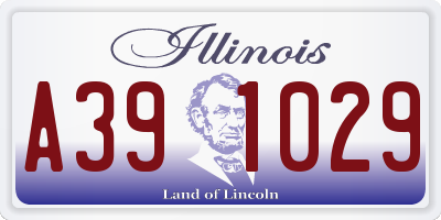 IL license plate A391029