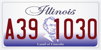 IL license plate A391030