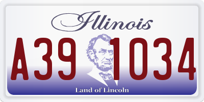 IL license plate A391034