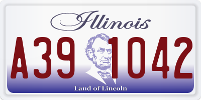 IL license plate A391042