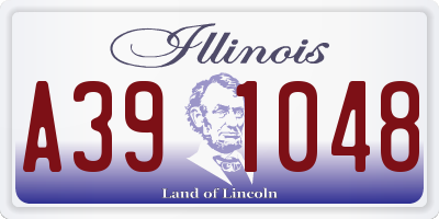 IL license plate A391048