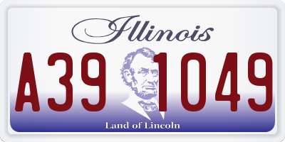IL license plate A391049