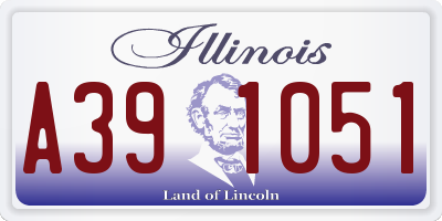 IL license plate A391051